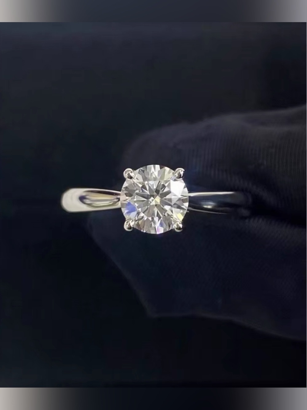 1CT IGI Certified Lab Grown Diamond Ring D VVS2 Size 5.5